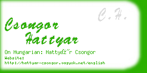csongor hattyar business card